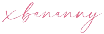 xbananny logo in pink font