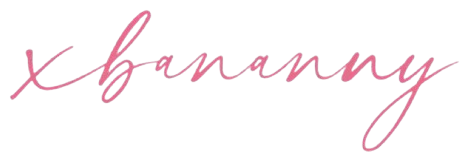 xbananny logo in pink font